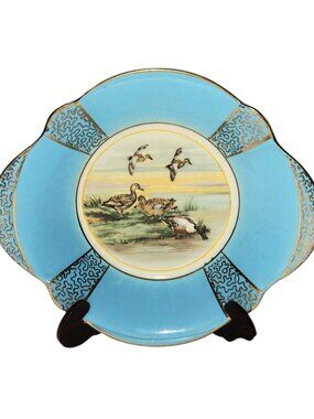 Vintage H Aynsley & Co. England Decorative Trinkets Dish Ducks Design with Stand